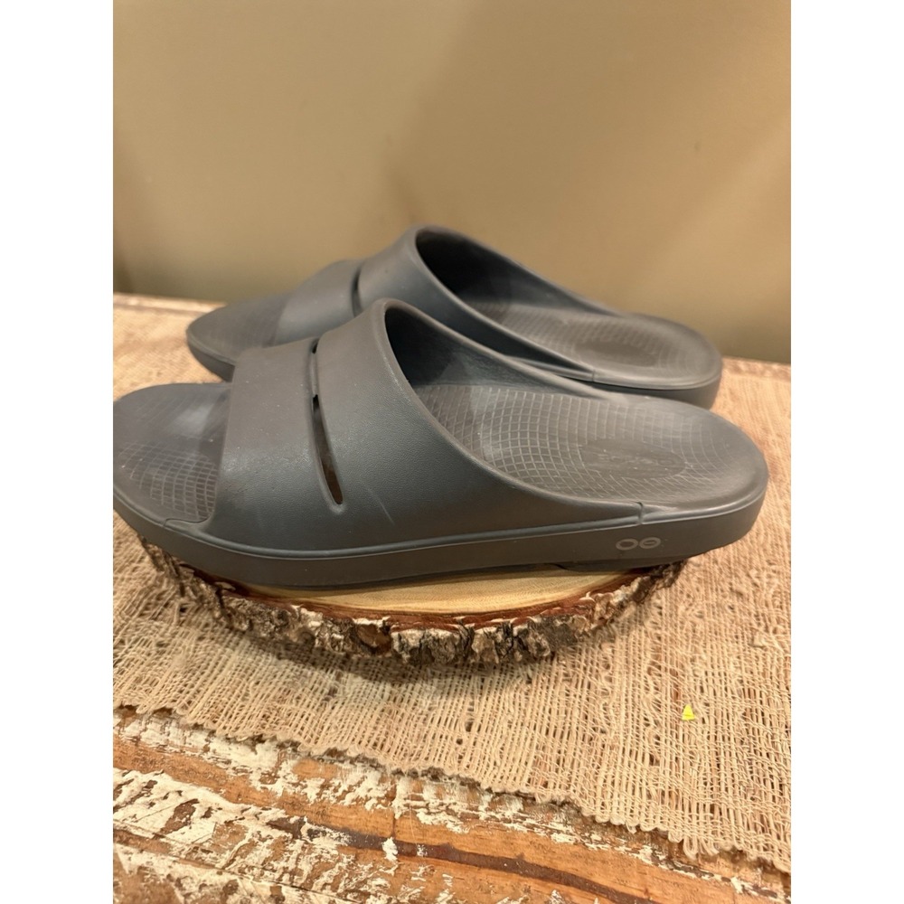 OOFOS OOahh‎ Sport Flex Slides Recovery Sandals Gray Mens Sz 11